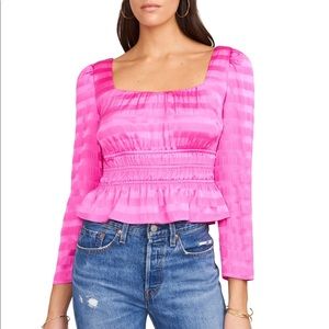 1. State Square Neck Peplum Top